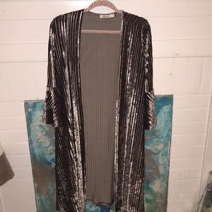 Velvet Trench Coat/Cardigan
